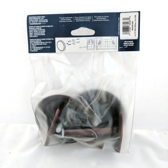 Levolor Medallion Drapery Holdbacks Oil Rub Bronze - Picture 3 of 6